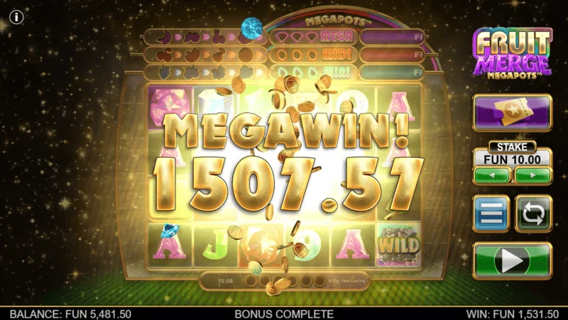 Fruit Merge Megapots - gros gain en un tour